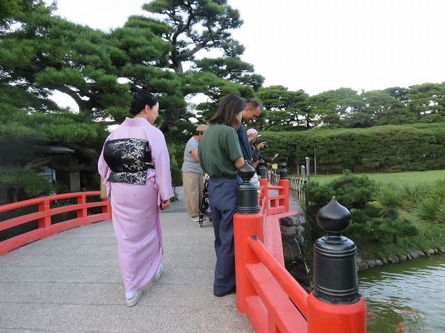 着物姿の来園者