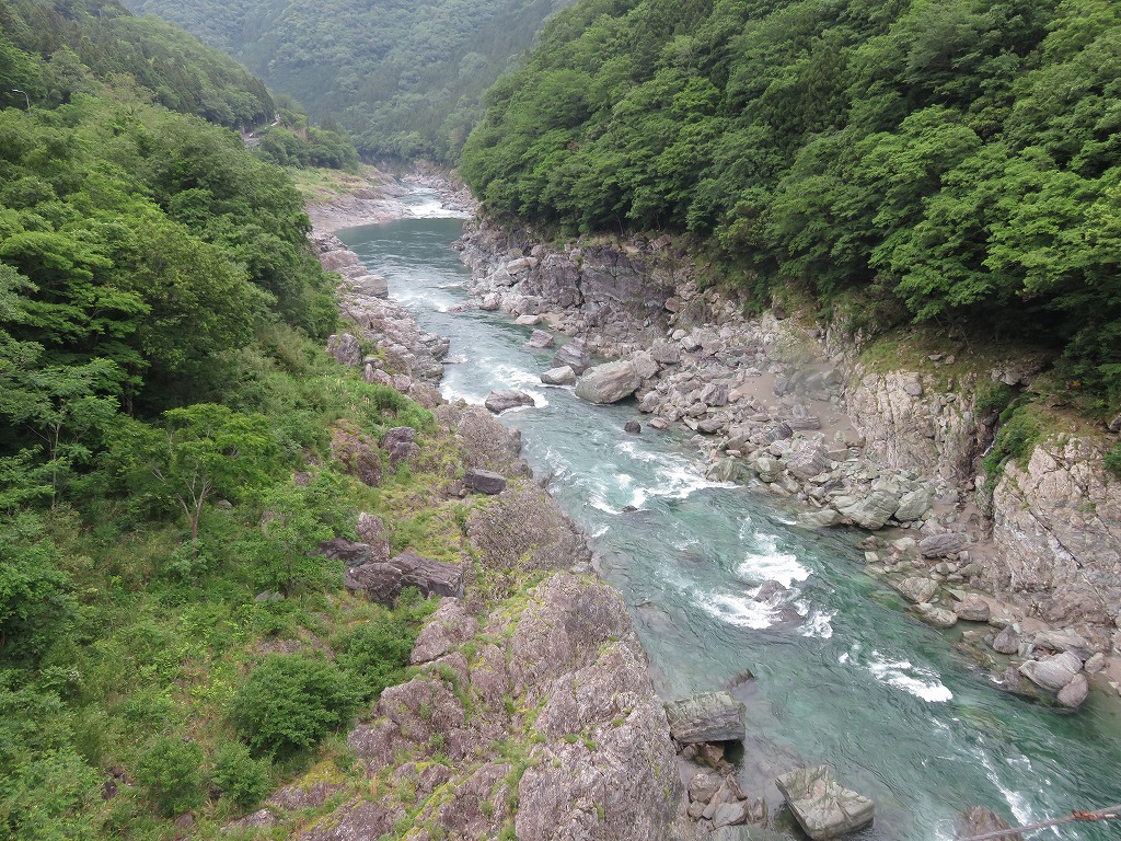 小歩危のつり橋からの眺め