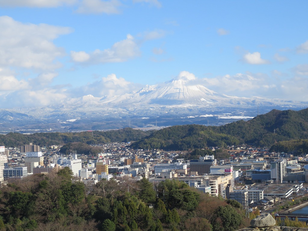 米子市街と大山