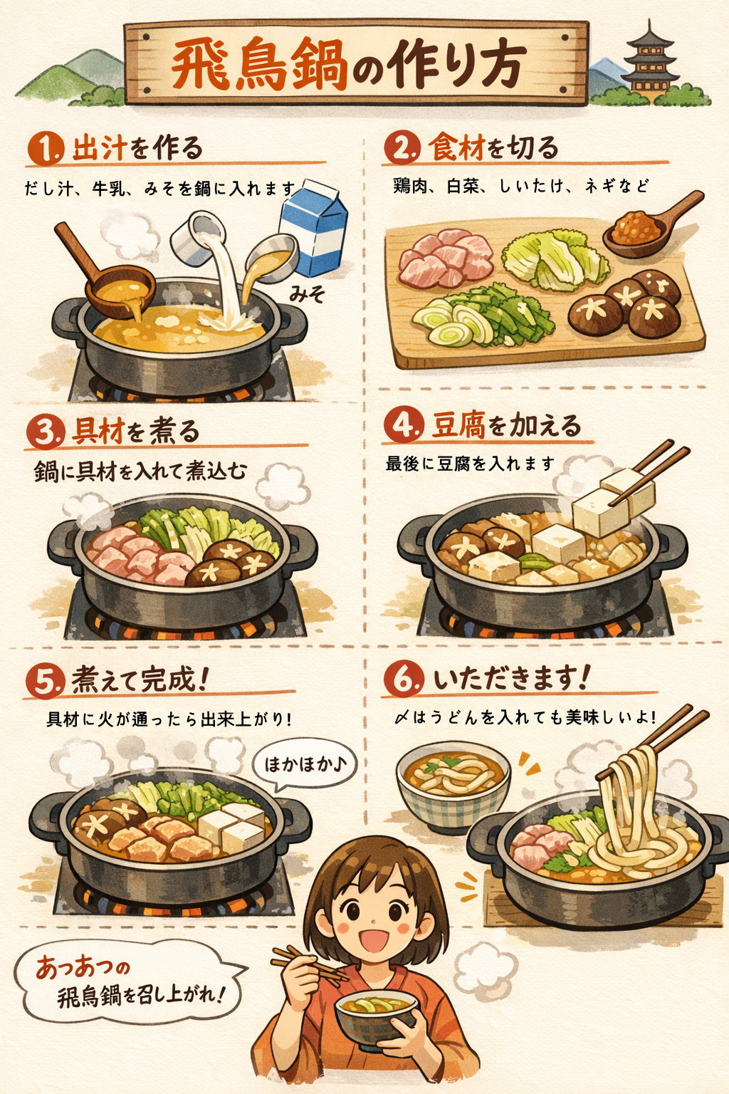 飛鳥鍋の作り方